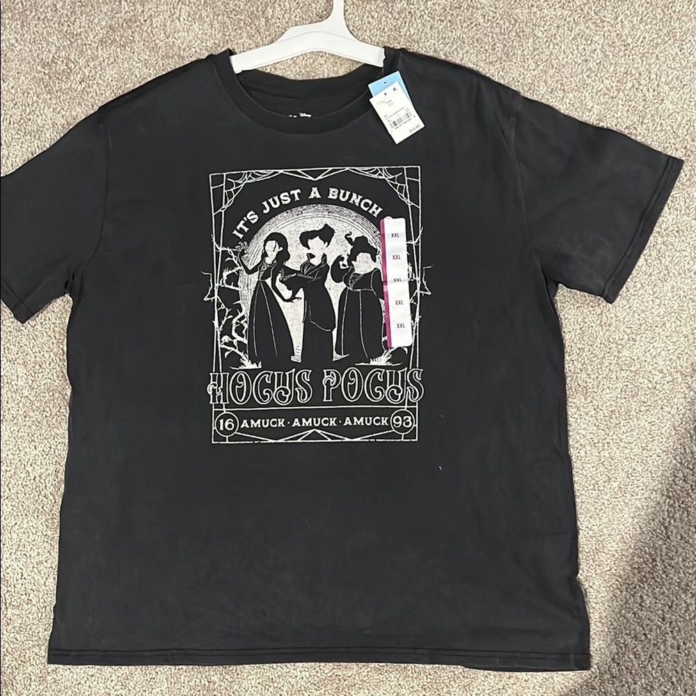 Hocus Pocus Black Short Sleeve Graphic Boyfriend T-Shirt Faded Black XXL